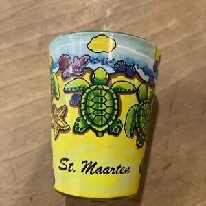 Collectible St. Maarten Turtle Shot Glass